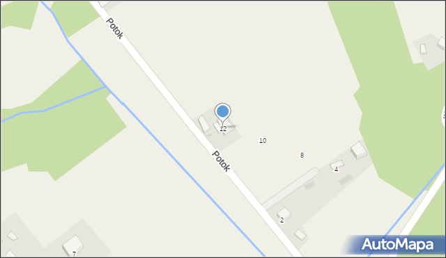 Poręba Żegoty, Potok, 12, mapa Poręba Żegoty