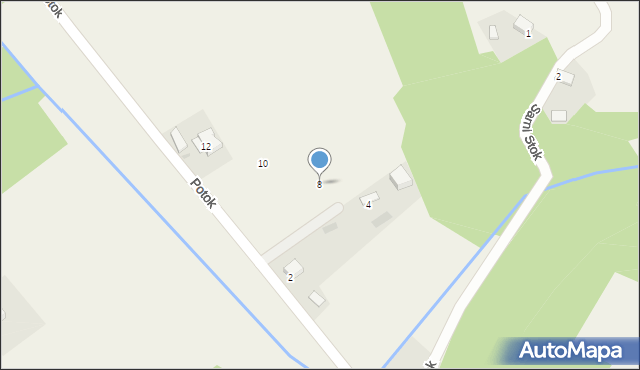 Poręba Żegoty, Potok, 8, mapa Poręba Żegoty