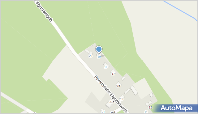 Poręby, Poręby, 21, mapa Poręby