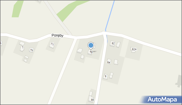 Poręby, Poręby, 79, mapa Poręby