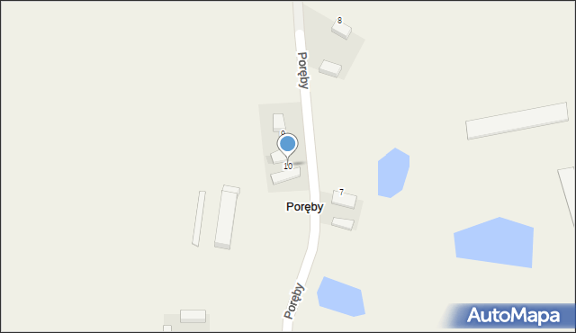 Poręby, Poręby, 10, mapa Poręby