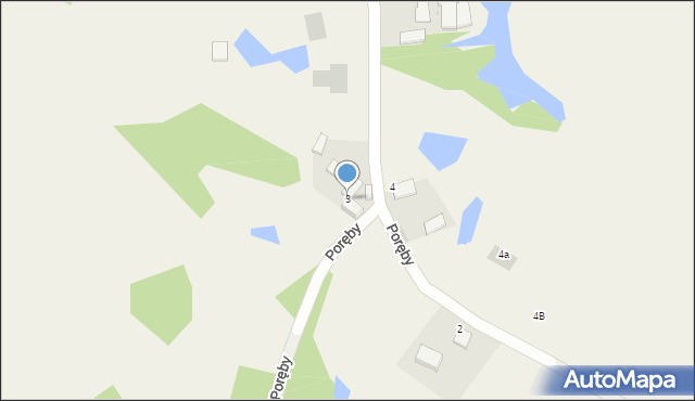 Poręby, Poręby, 3, mapa Poręby