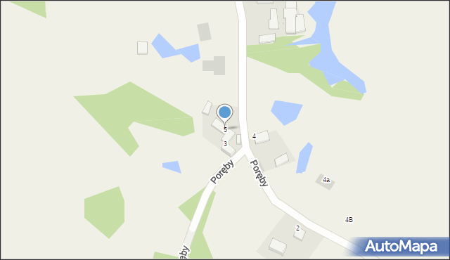 Poręby, Poręby, 5, mapa Poręby
