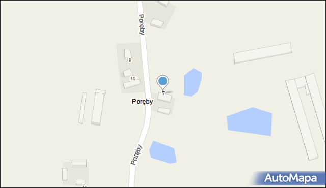 Poręby, Poręby, 7, mapa Poręby