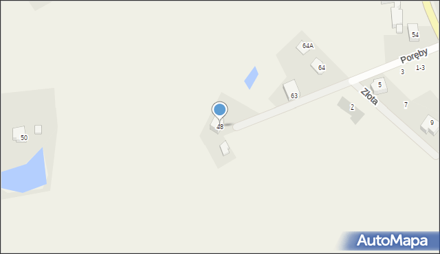 Poręby, Poręby, 48, mapa Poręby