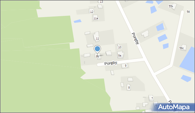 Poręby, Poręby, 9b, mapa Poręby