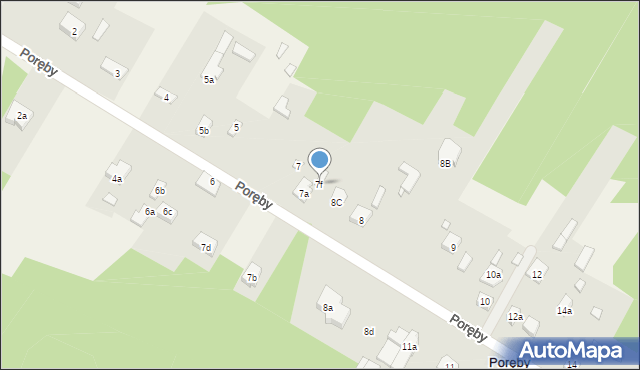 Poręby, Poręby, 7f, mapa Poręby