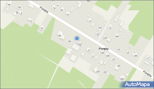 Poręby, Poręby, 9a, mapa Poręby