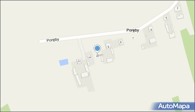 Poręby, Poręby, 10, mapa Poręby
