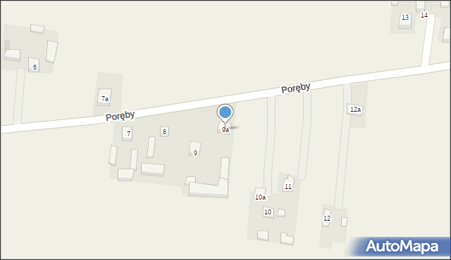 Poręby, Poręby, 9a, mapa Poręby