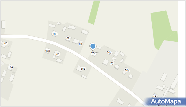 Poręby Dymarskie, Poręby Dymarskie, 70c, mapa Poręby Dymarskie