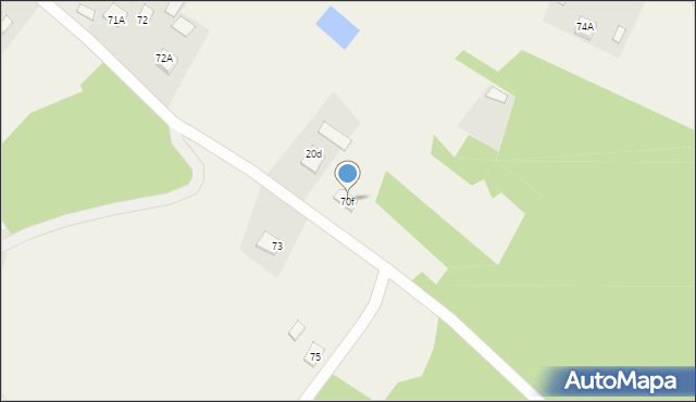 Poręby Dymarskie, Poręby Dymarskie, 70f, mapa Poręby Dymarskie