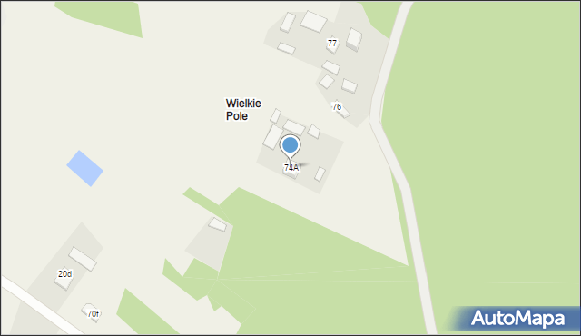 Poręby Dymarskie, Poręby Dymarskie, 74A, mapa Poręby Dymarskie