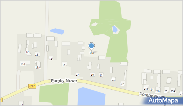 Poręby Nowe, Poręby Nowe, 19a, mapa Poręby Nowe