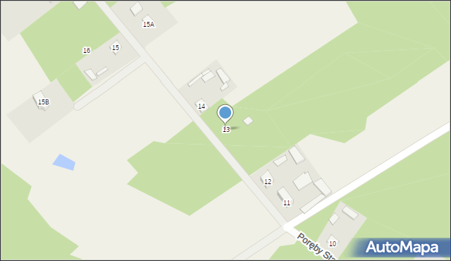 Poręby Stare, Poręby Stare, 13, mapa Poręby Stare