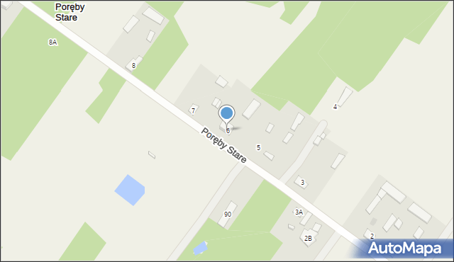 Poręby Stare, Poręby Stare, 6, mapa Poręby Stare
