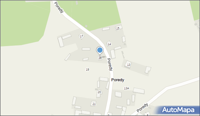 Poredy, Poredy, 18, mapa Poredy