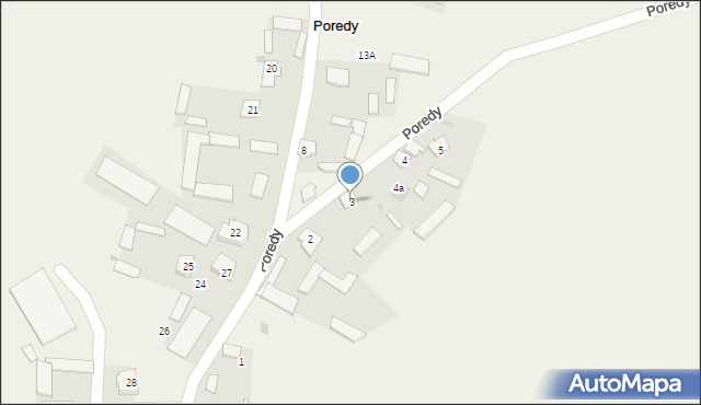 Poredy, Poredy, 3, mapa Poredy