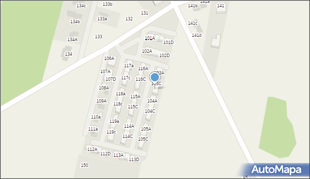 Porosiuki, Porosiuki, 103D, mapa Porosiuki