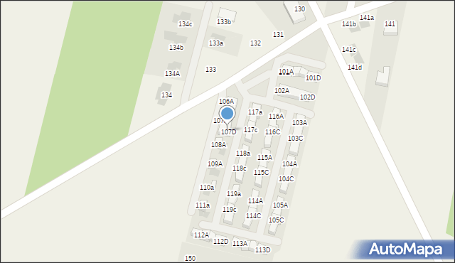 Porosiuki, Porosiuki, 107D, mapa Porosiuki