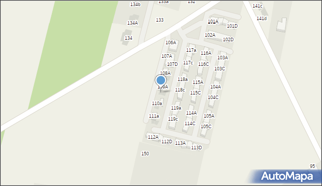 Porosiuki, Porosiuki, 109B, mapa Porosiuki