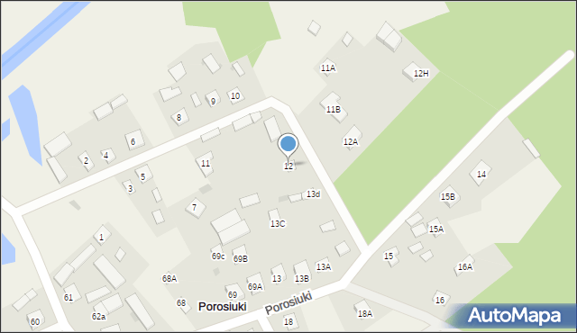 Porosiuki, Porosiuki, 12, mapa Porosiuki