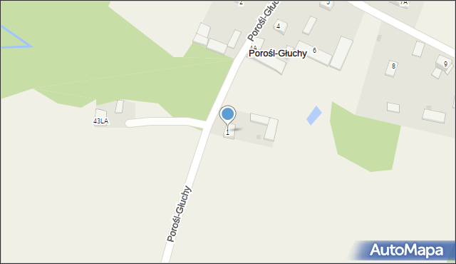 Porośl-Głuchy, Porośl-Głuchy, 1, mapa Porośl-Głuchy