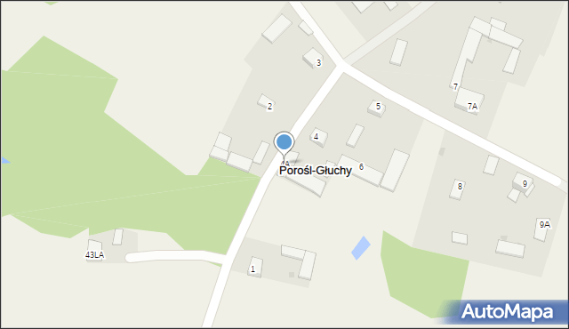 Porośl-Głuchy, Porośl-Głuchy, 4A, mapa Porośl-Głuchy