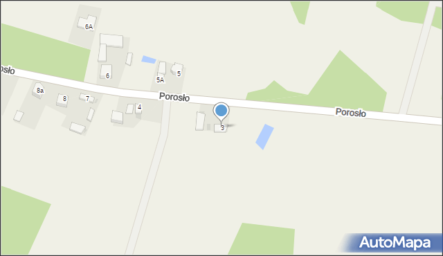 Porosło, Porosło, 3, mapa Porosło