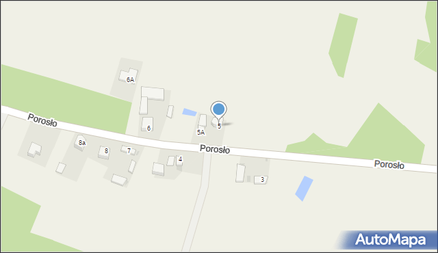Porosło, Porosło, 5, mapa Porosło