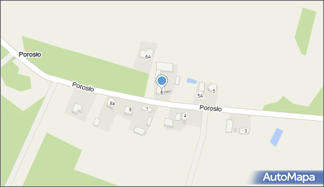 Porosło, Porosło, 6, mapa Porosło
