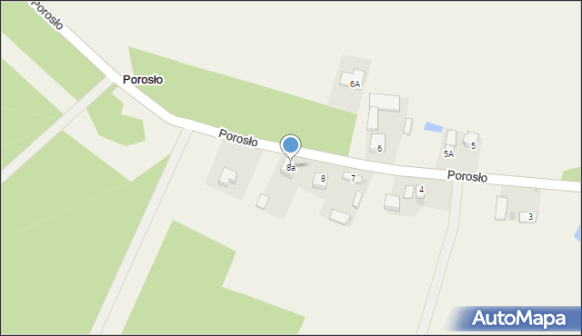Porosło, Porosło, 8a, mapa Porosło