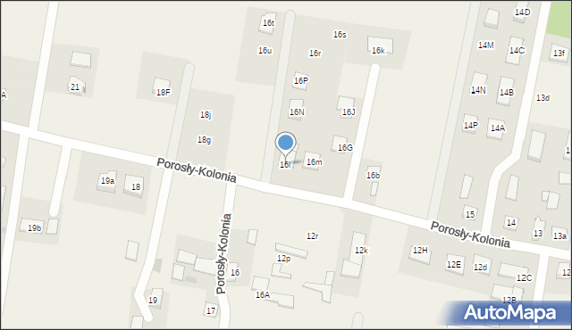 Porosły-Kolonia, Porosły-Kolonia, 16l, mapa Porosły-Kolonia