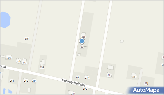 Porosły-Kolonia, Porosły-Kolonia, 24f, mapa Porosły-Kolonia