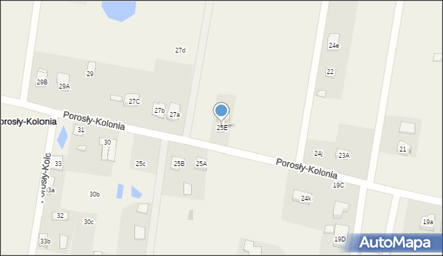 Porosły-Kolonia, Porosły-Kolonia, 25E, mapa Porosły-Kolonia