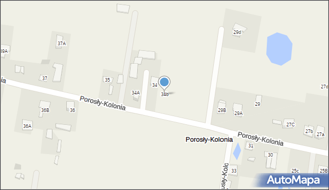 Porosły-Kolonia, Porosły-Kolonia, 34b, mapa Porosły-Kolonia