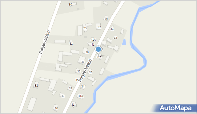 Poryte-Jabłoń, Poryte-Jabłoń, 37a, mapa Poryte-Jabłoń