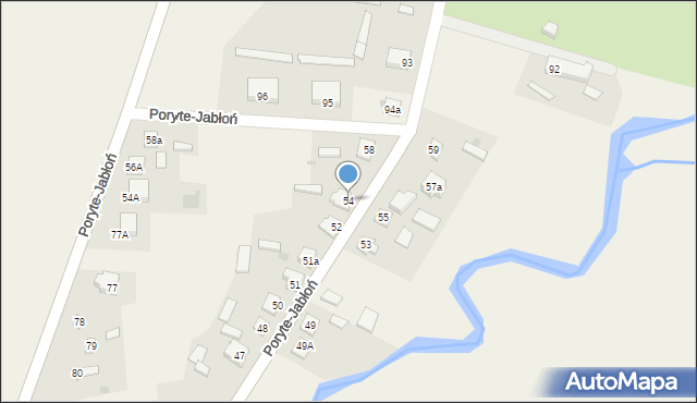 Poryte-Jabłoń, Poryte-Jabłoń, 54, mapa Poryte-Jabłoń