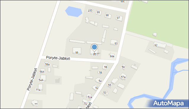 Poryte-Jabłoń, Poryte-Jabłoń, 95, mapa Poryte-Jabłoń