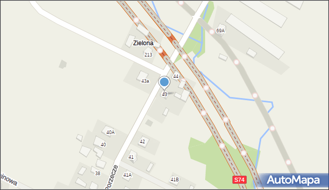 Porzecze, Porzecze, 43, mapa Porzecze