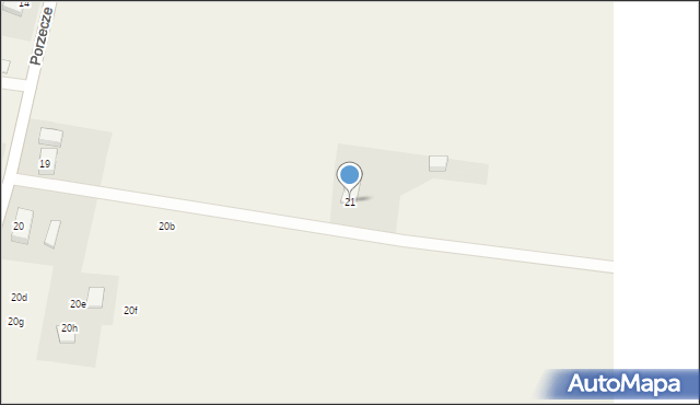 Porzecze, Porzecze, 21, mapa Porzecze