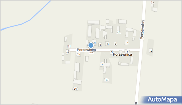 Porzewnica, Porzewnica, 10a, mapa Porzewnica