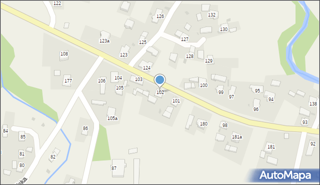 Posada Jaśliska, Posada Jaśliska, 102, mapa Posada Jaśliska