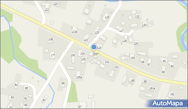 Posada Jaśliska, Posada Jaśliska, 103, mapa Posada Jaśliska