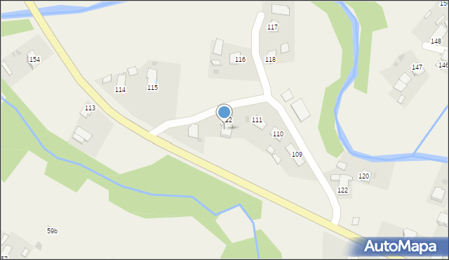 Posada Jaśliska, Posada Jaśliska, 112/1, mapa Posada Jaśliska