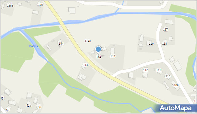 Posada Jaśliska, Posada Jaśliska, 114, mapa Posada Jaśliska