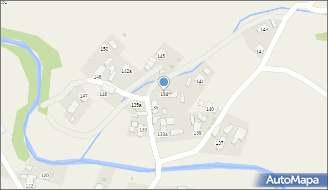Posada Jaśliska, Posada Jaśliska, 134, mapa Posada Jaśliska