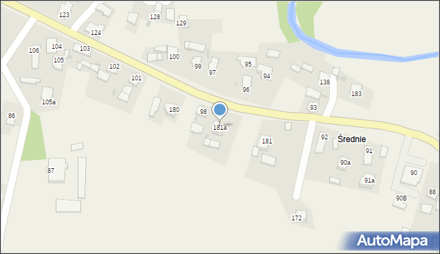 Posada Jaśliska, Posada Jaśliska, 181a, mapa Posada Jaśliska