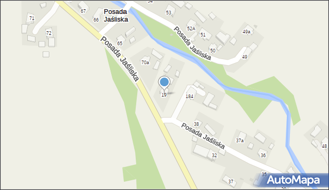 Posada Jaśliska, Posada Jaśliska, 19, mapa Posada Jaśliska