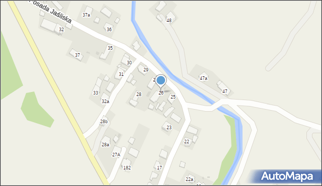 Posada Jaśliska, Posada Jaśliska, 26, mapa Posada Jaśliska